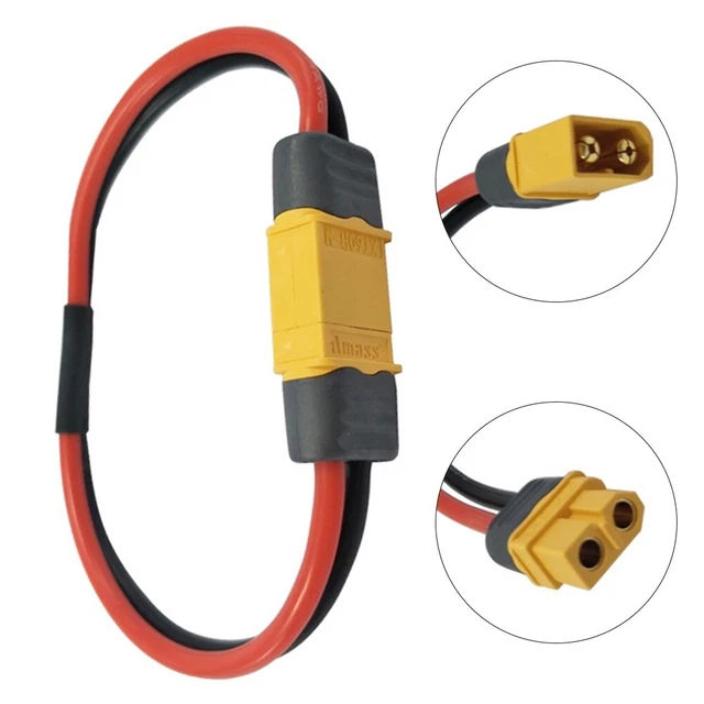 VISSQH - Lot De 30 Connecteurs XT60H (15 Mâles + 15 Femelles) Plaqués Or, Pour Batteries LiPo RC, Support 60A/100A