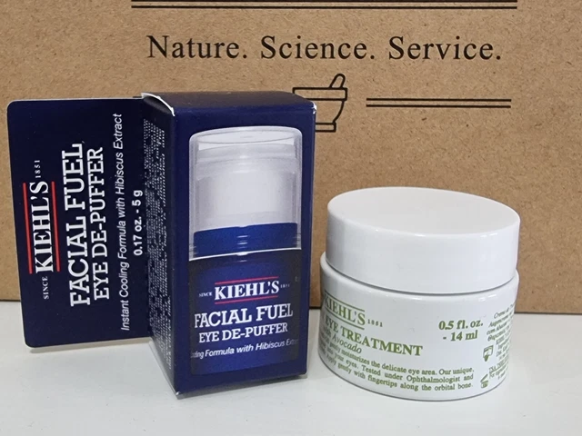 Desamortiguador para ojos de combustible facial Kiehls 5 g. + Aguacate para ojos cremosos 14 ml