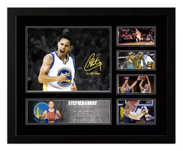 Stephen Curry Nba Mvp Golden State Signed Limited Edition Framed Memorabilia 3