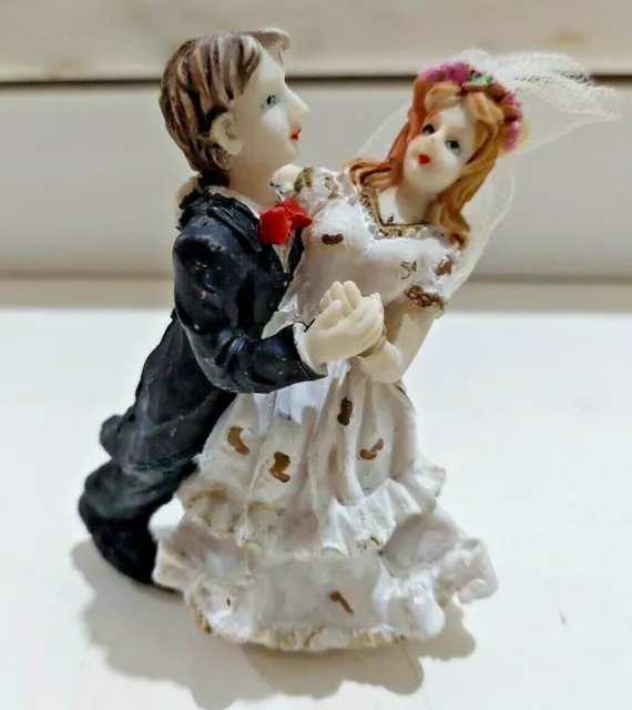 Vintage Bride & Groom Première Danse Wilton Bianca Wedding Couple 5" Cake...