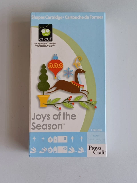Cartucho de formas Cricut Provo Craft ALEGRÍAS DE LA TEMPORADA 29-0448 usado completo