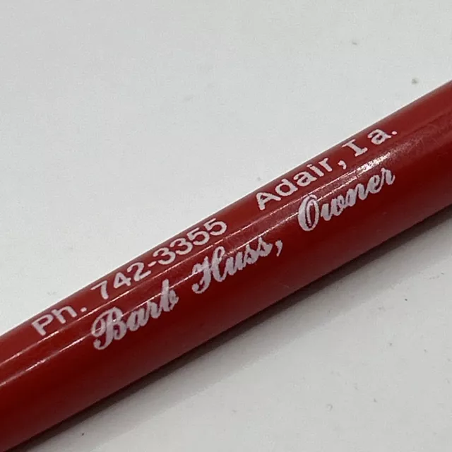 VTG Ballpoint Pen Barb Huss' Super Save Adair IA Seasons Greetings 3