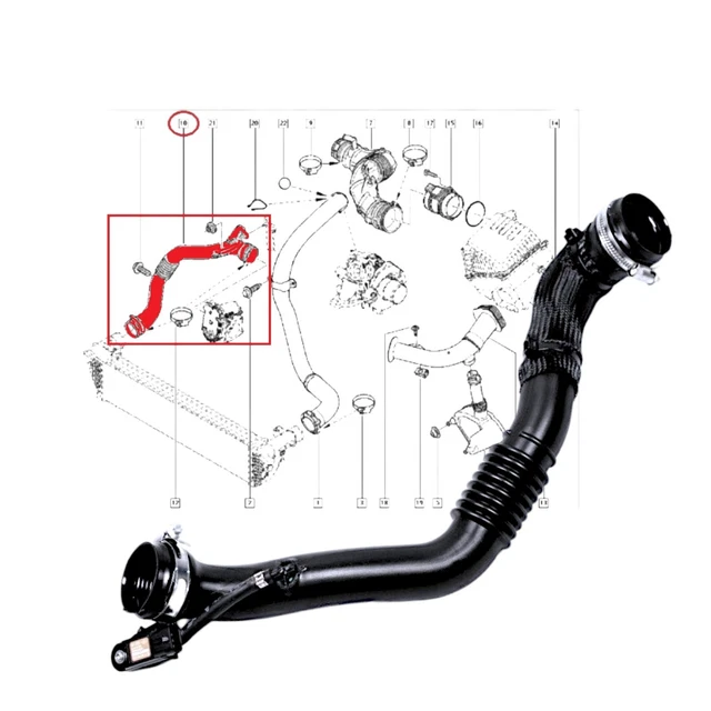 TOPAZ BMW Turbocharger Intake Hose With Sensor – Fits 535i, 640i, 740i, X5, X6 3.0L - View #3