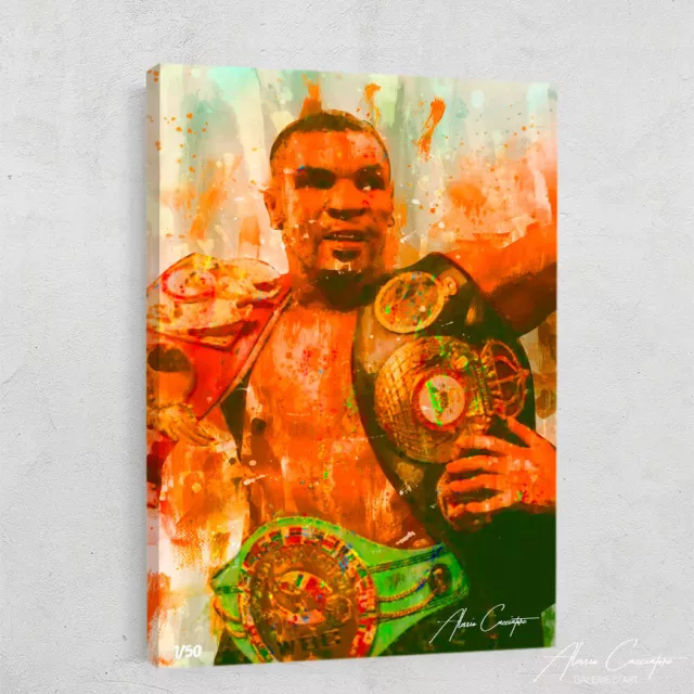 Mike Tyson Stampa Su Tela Poster Pittura Pop Art Disegno Arte Murale Quadro