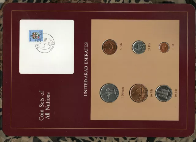 Coin Sets of All Nations UAE United Arab Emirates UNC 1973-1986