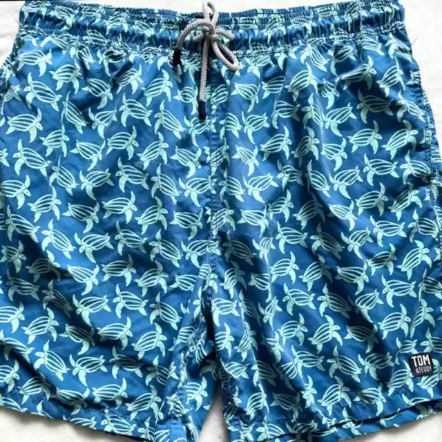 Tom & Teddy Sea Turtle Print Swim Trunks Size Xxl Beach Pool Vacation Resort