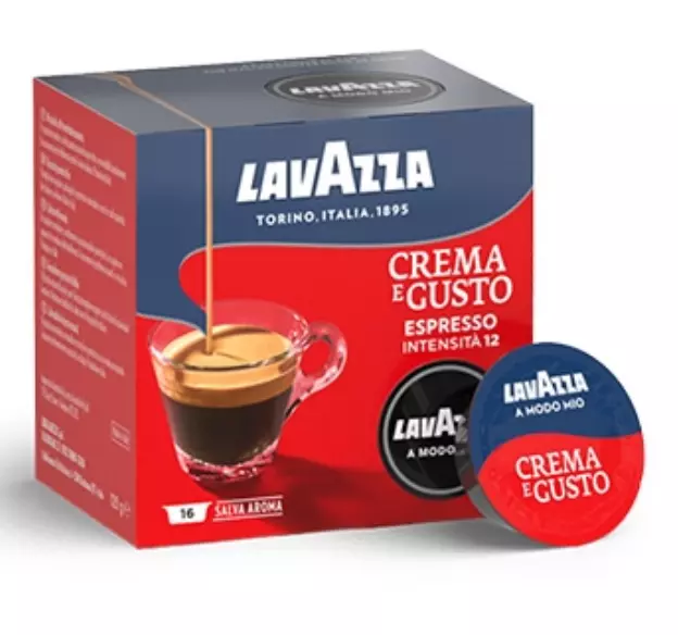 108 capsules de café Lavazza  MODO MIO CREMA E GUSTO original