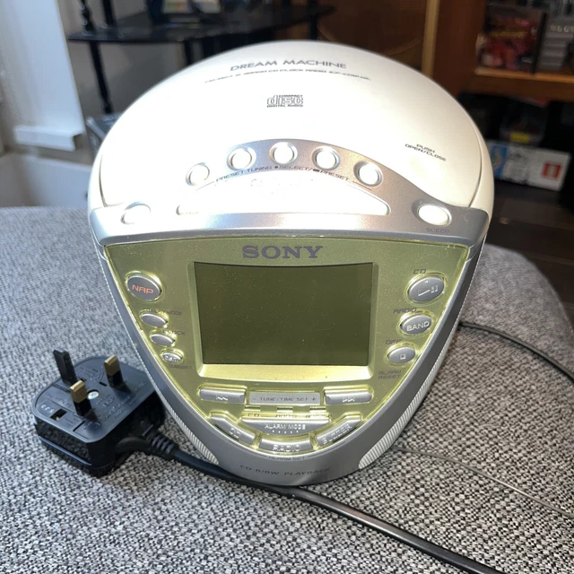 SONY DREAM MACHINE ICFCD843L CD Player 3 Band Radio Alarm Clock Stereo