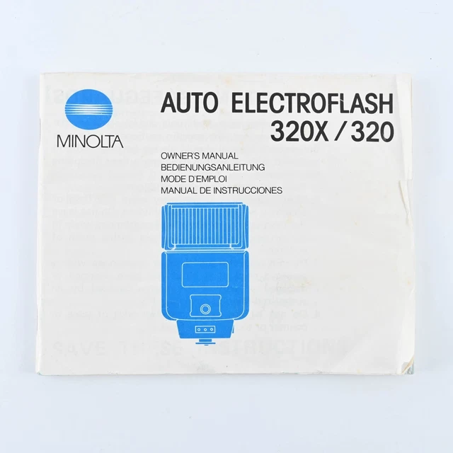 Minolta Auto Electroflash 320x 320 Owners Instruction Manual