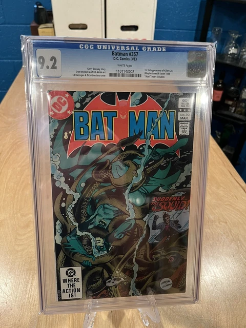 Batman 357 CGC 9.2 White Pages Old Label 1st Killer Croc