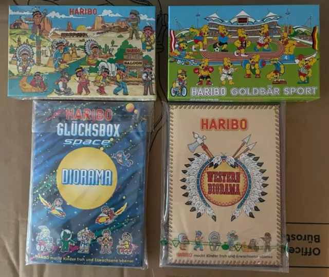 2x Haribo Diorama, 2x Malbücher, 2x Puzzle (Space, Goldbär Sport, Wilden Westen)