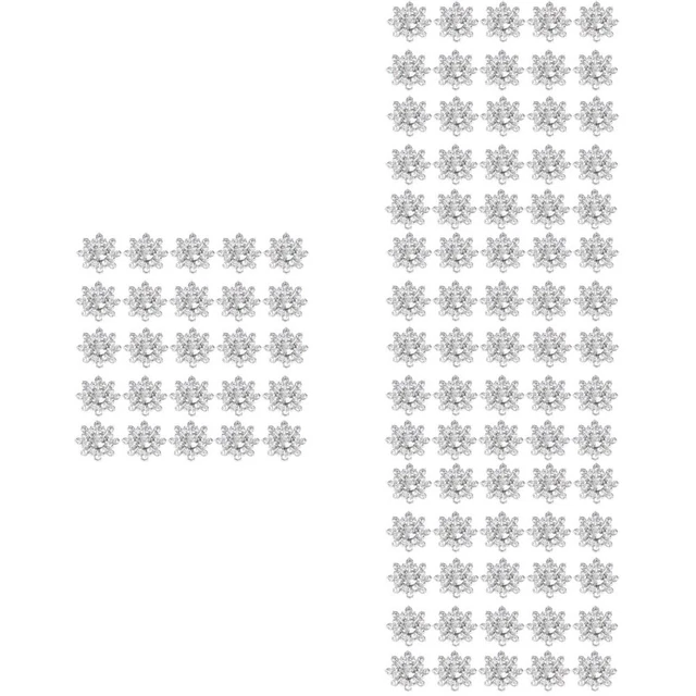 120 Pcs Decorative Clothes Buttons Snowflake Drill Buckle Vintage Decor Clothing