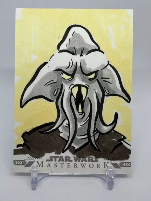 2022 Topps Star Wars Masterwork Sketch Card Tessek 1/1 RARE!