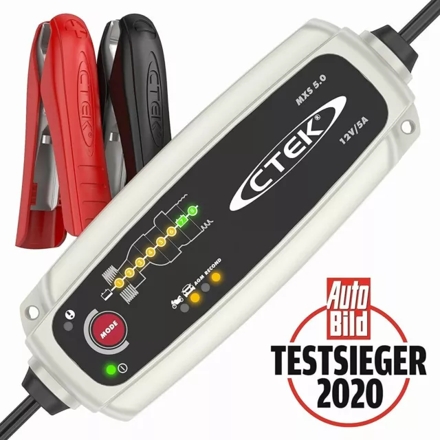 CTEK MXS 5.0 Batterie Ladegerät Batterieladegerät 12V 5A für Auto Motorrad PKW 3