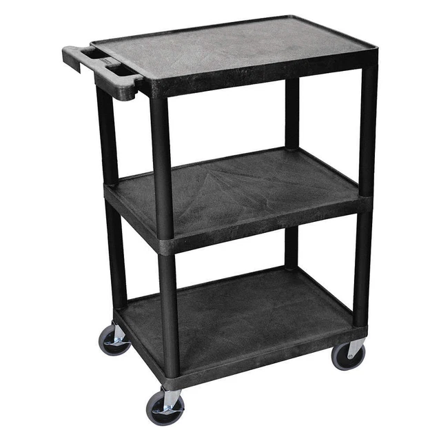 GRAINGER APPROVED STC222-B Utility Cart,300 lb. Load Cap.,PE