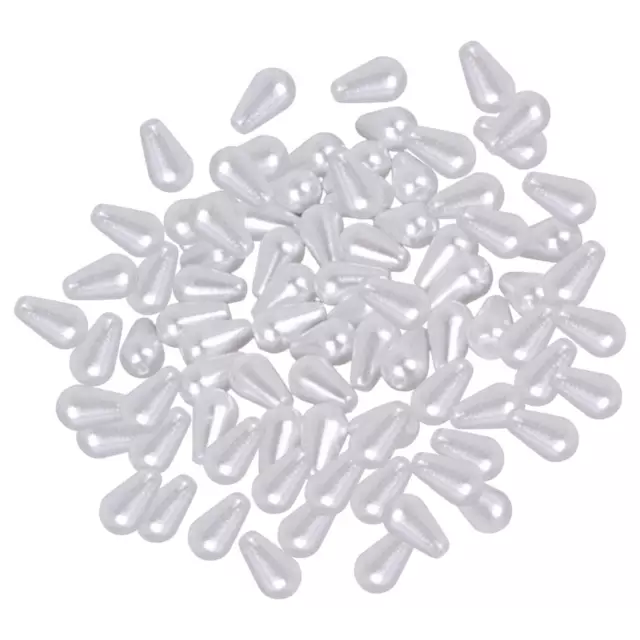 ABS   Pearl Beads Loose Spacer Beads Faux Pearl for Jewelry Making White