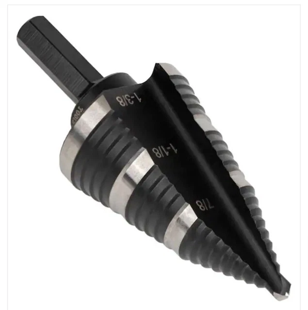 Klein Tools Step Drill Bit #15 Double Fluted 7/8 to 1-3/8-Inch # KTSB15