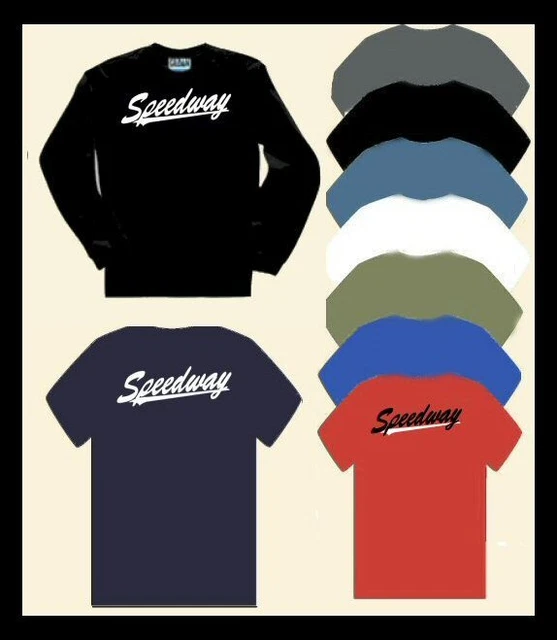 SPEEDWAY T SHIRT Long Sleeve Car Bike Motorcycle Race Speed Way Mum