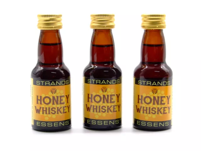 3 x Whisky de miel 25 ml - Esencia para alcohol, esencia de vodka, esencia aromatizante