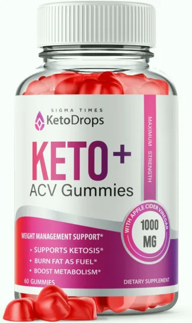 (1 Bottle) Keto Drops, Official Keto Drops ACV Gummies For Weight Loss Formula