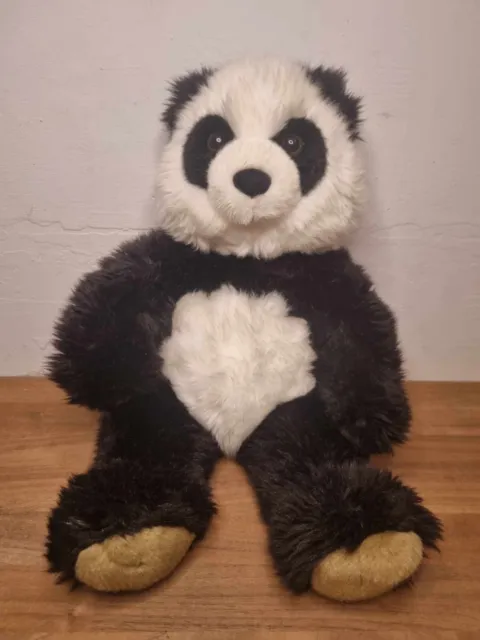Build A Bear Black White Brown Panda Plush Stuffed Animal 16" - VGC