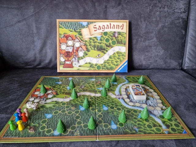 Ravensburger Sagaland Familienspiel Spiel Brettspiel 1982 Braune Ausgabe TOP