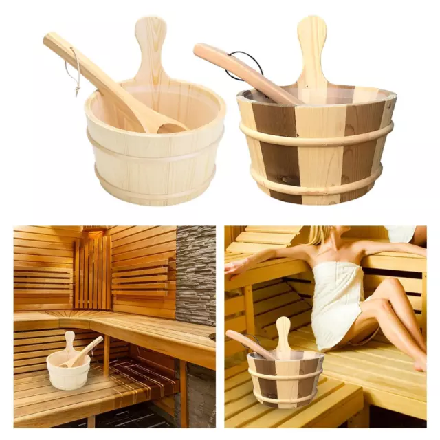 Baril de sauna en bois 4L Accessoire SPA de grande capacité pour sauna