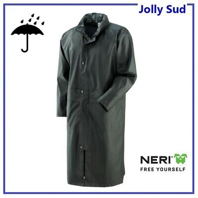 Cappotto Impermeabile Uomo Lungo da Lavoro Atipioggia Giacca Anti Pioggia Verde