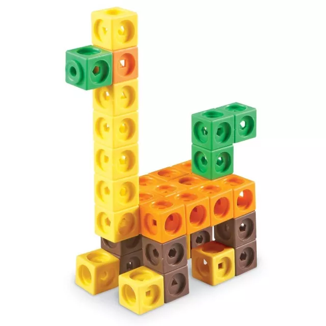 Mathematik Linking Cubes Pack mit 100 Kindern frühes Lernen Mathematik Aktivitätsset 3