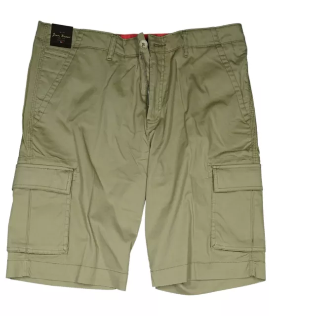 Jean Biani Herren Cargo Sommer kurze Hose Short Bermuda Übergröße W42 Beige NEU