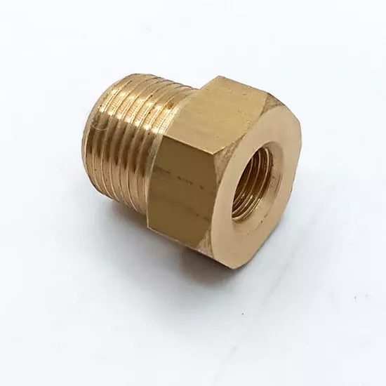 Female 3/8"x24 UNF to  Male 3/8 BSPT  Brass Sump Plug Fitting Thread Adapter