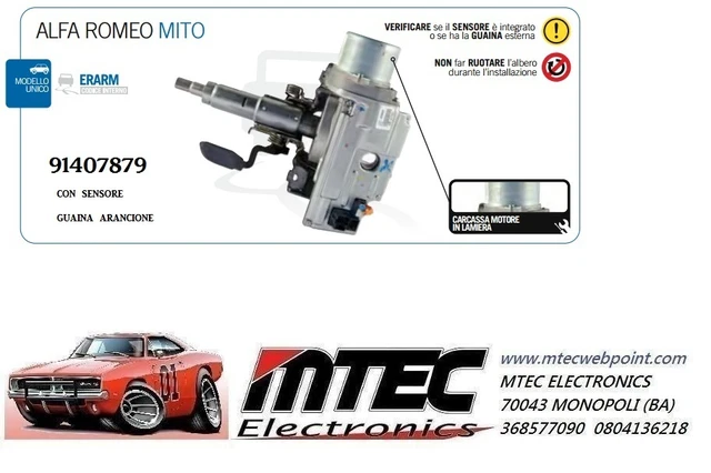 Pièce Direction Alfa Mito - Références 50517524 Et Autres, Remanufacturée, Compatible Fiat Punto