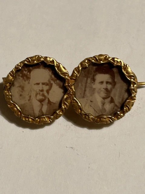 Broche porte photo gui argenté 1900s - les baies rousses