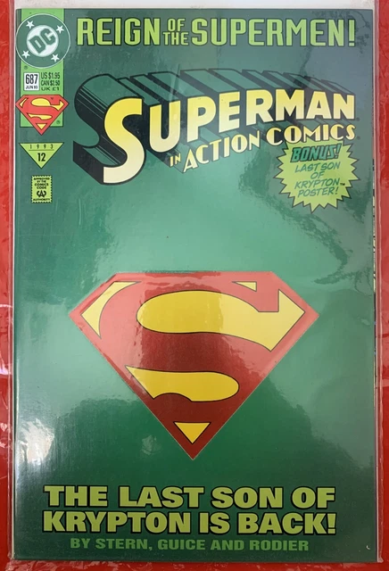 Action Comics 687 - Superman - June 1993 - DC Comics - Die Cut Cover Edition NM