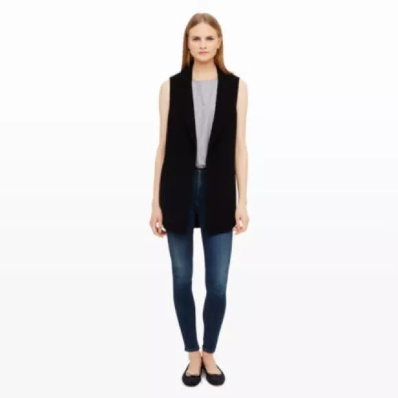 Club Monaco Sonti Tailored Blazer Vest Black - Size XS-Retail $329