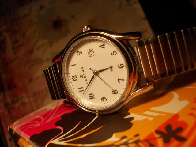 MONTRE FEMME CERTUS avec dateur Japan Movt pile incluse EUR 18,00