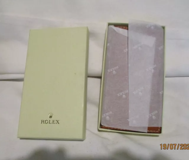 Rolex: - Tan Leather- Rolex  Address & Notepad, Authentic  Green  Paper