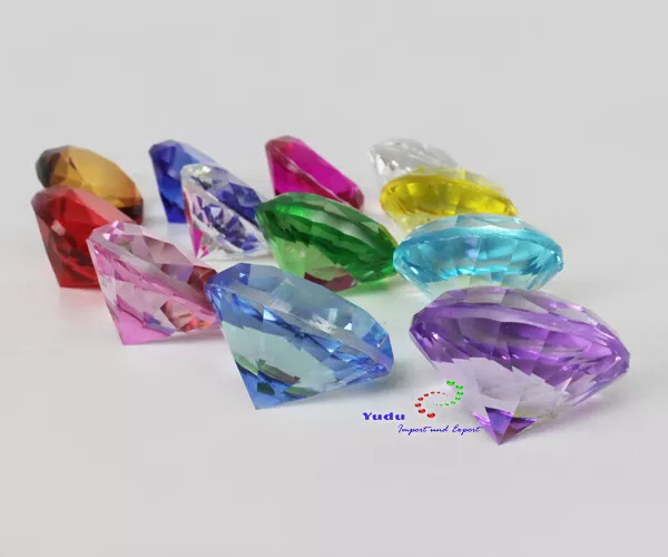 Ø50mm Glasdiamant Dekodiamant aus Kristallglas in 12 Farben, 2,75€/Stk