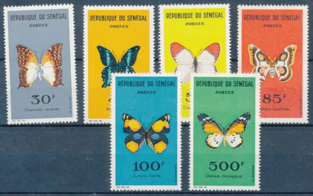 [BIN20754] Senegal 1963 Butterflies good set very fine MNH stamps