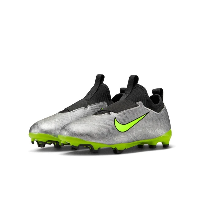 Nike Kinder Zoom Vapor 15 Academy XXV FG/MG Fußballschuhe Silber/Gelb FJ2040-060
