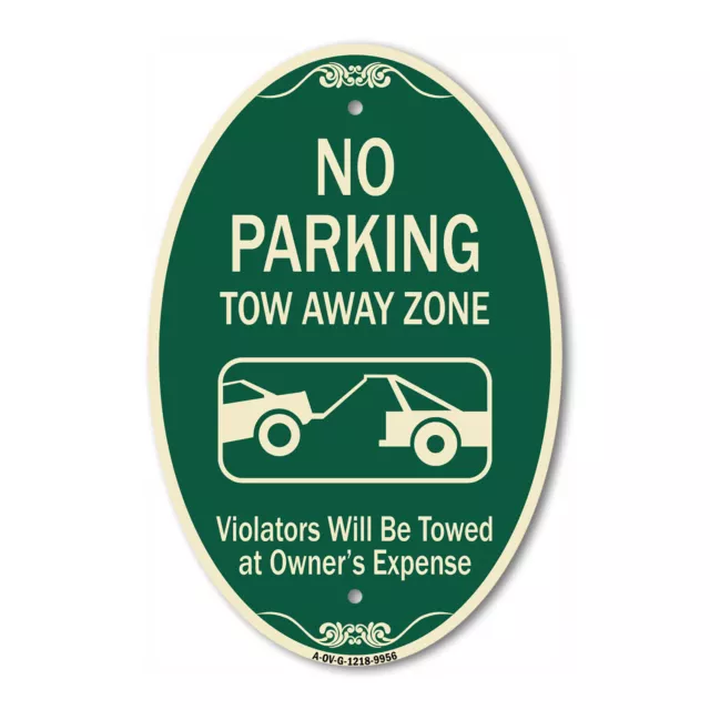 Designer Series - No Parking Tow Away Zone Violators Will Be Towed At Vehicle Ow