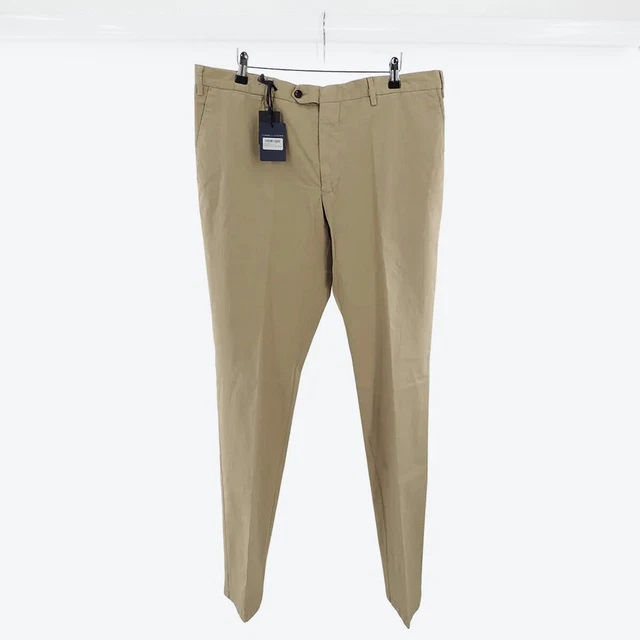 Turnbull & Asser Men's Classic Chino Manson Trousers, Beige, Waist 40
