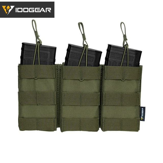 IDOGEAR Triple Mag Pouch 5.56 – Porte-chargeur Tactique élastique Fibre Carbone (neuf)