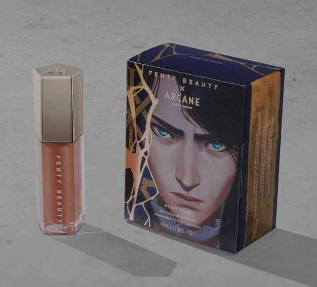 Gloss Fenty Beauty Arcane X Fenty « Rogues On Riches » Shade Caitlyn, Teinte Peach Nude Scintillante, Neuf