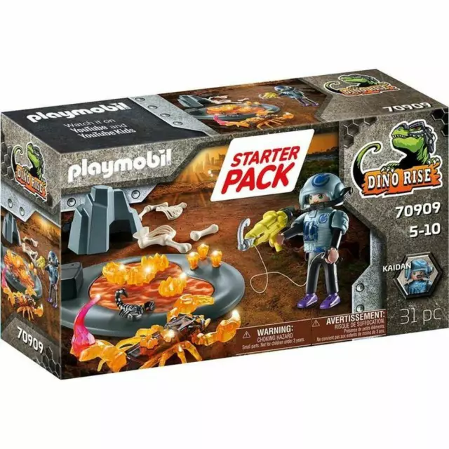 Playmobil Dino Rise - Starter Pack Battaglia contro lo scorpione di fuoco (70909