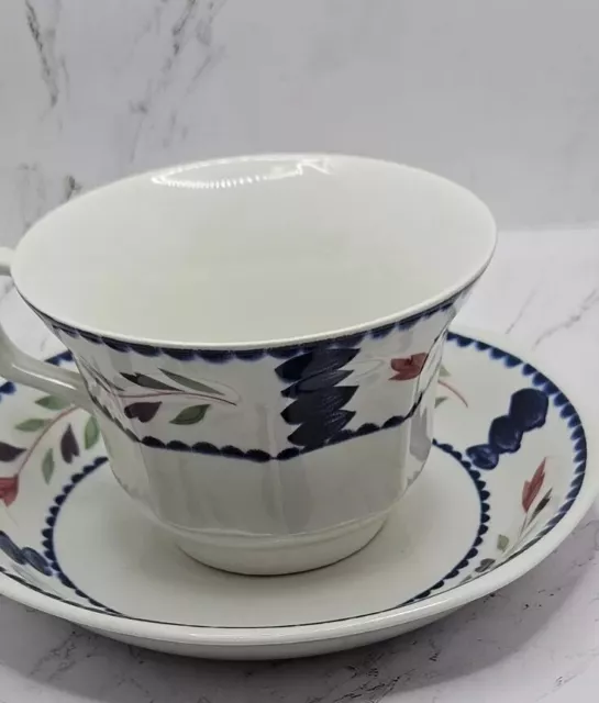 Set of 2 Cups and Saucers Adams China English Ironstone Lancaster