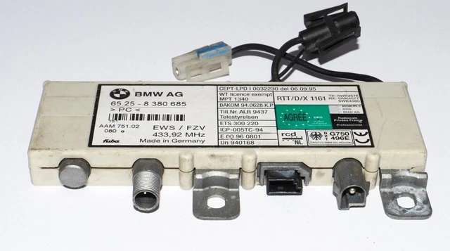 BMW 5 E39 7 E38 Antenna 433 MHz Modulo di controllo amplificatore 8380685...