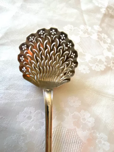 Antique French sterling silver Sugar Sifter Serving Spoon