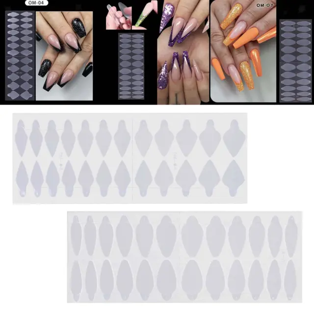 French Manicure Nail Stickers tool Nail Forms Dual Sticker for Stencil Tool
