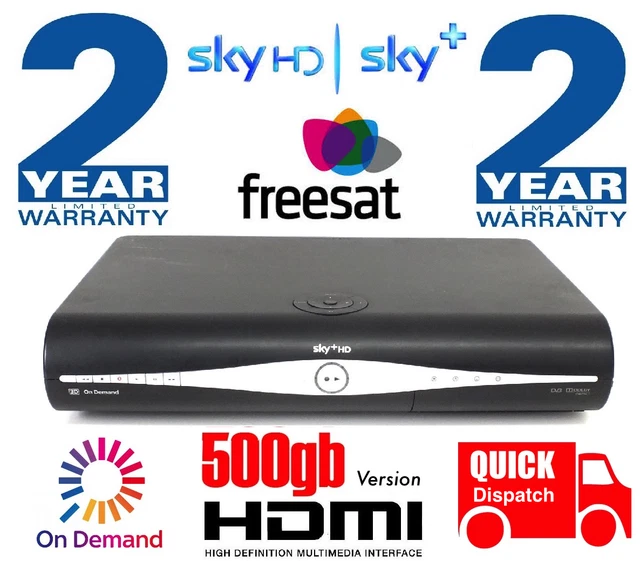 SKY+ HD BOX SLIMLINE DIGIBOX DRX890 500gb ** 24m WARRANTY + FREE